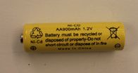 1.2V Cylindrical NICD Rechargeable Batteries AA900mAh UL