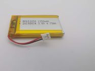 1250mah 3.7V Lithium Ion Polymer Battery 5C Contant Discharge Current 653050 For Medical