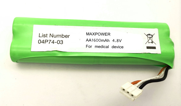 NIMH AA1600mAh 4 8V battery pack 3C discharge for Medical Device with