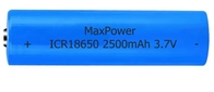3.7V 2500mAh Lithium Rechargeable Battery Fast charge 18650 Lithium Ion Battery