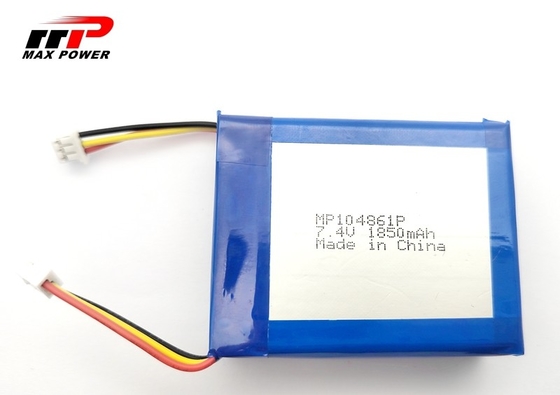 104861P 1850mAh 7.4V Lithium Polymer Battery For Wireless Bluetooth Printer