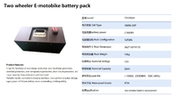 72V 30Ah Lithium Ion Rechargeable Batteries Automobile 18650 Cell