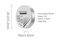ER2450 Li-SCOI2 Battery TPMS Battery ER2450T 3.6V 500mAh Lithium Button Cell