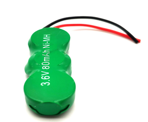 Customized 80mAh NiMH Button Cell 1.2V 2.4V 3.6V NIMH Rechargeable Batteries