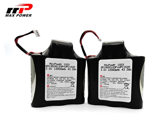 Car Tracker Use 3.6V 12.3Ah ER18505 Plus HPC1520 Lisocl2 Primary Lithium Ion Battery 10 Years Shelf Life