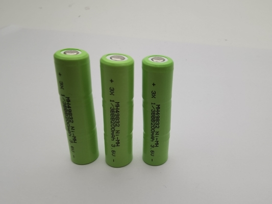 UL 3.6V 200mAh NIMH Rechargeable Batteries 1/3BBB custom nimh battery pack ready to use nimh batteries long cycle life