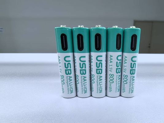 1.5V AAA 180mA 660mWh Lithium Ion Rechargeable Battery