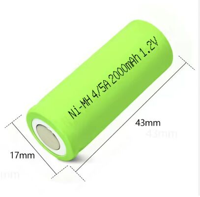 17340 NiMH Rechargeable Battery with 1800mAh Capacity 10C High Discharge Rate and 500+ Cycle Life