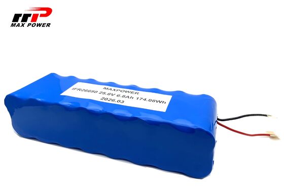 8S2P 26650 LiFePO₄ Battery Pack 25.6V 6.8Ah High Power Energy Solution for industiral robots
