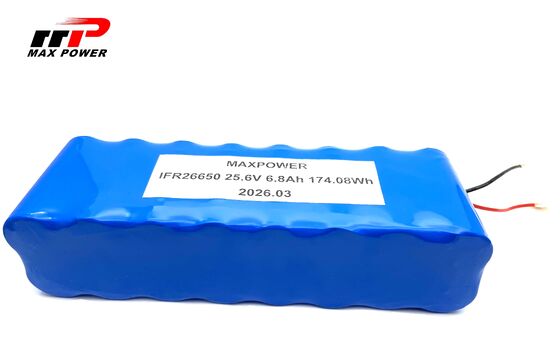 8S2P 26650 LiFePO₄ Battery Pack 25.6V 6.8Ah High Power Energy Solution for industiral robots