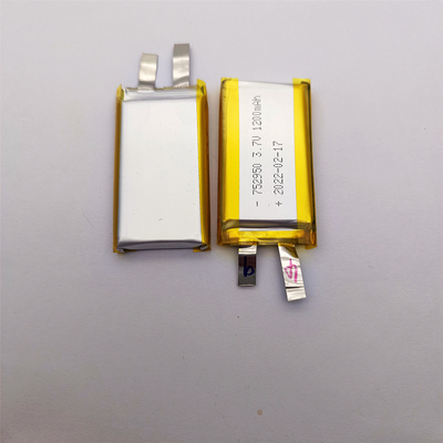 Aluminum Plastic Li Polymer Battery 752950 1200mah 0.2C With UL IEC62133