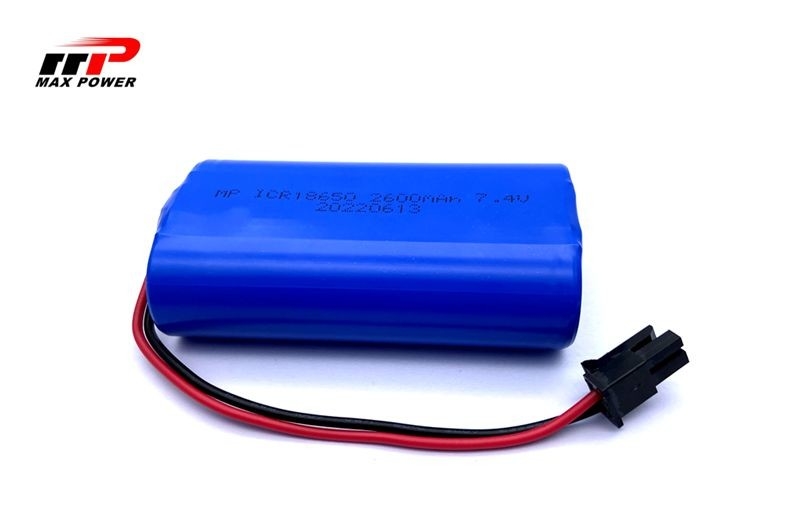 LED LIGHTING 18650 2600mAh 7.4V Lithium Ion Rechargeable Batteries CE Rohs