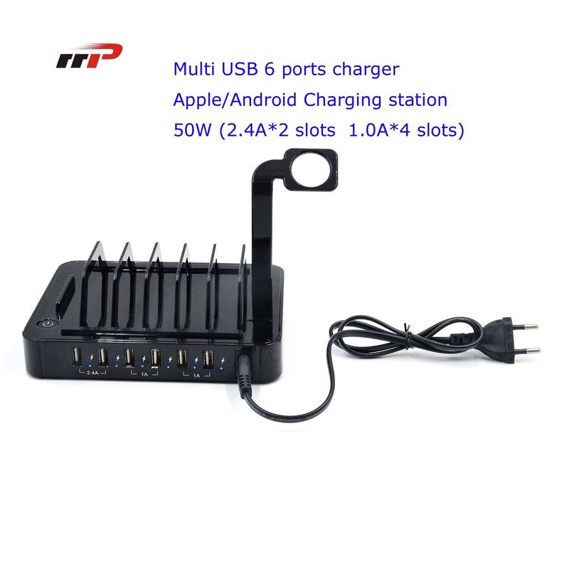 Multi Device 6 Port 5.0v 8.8a Usb Charging Station Apple Android Ipad Iwatch Use