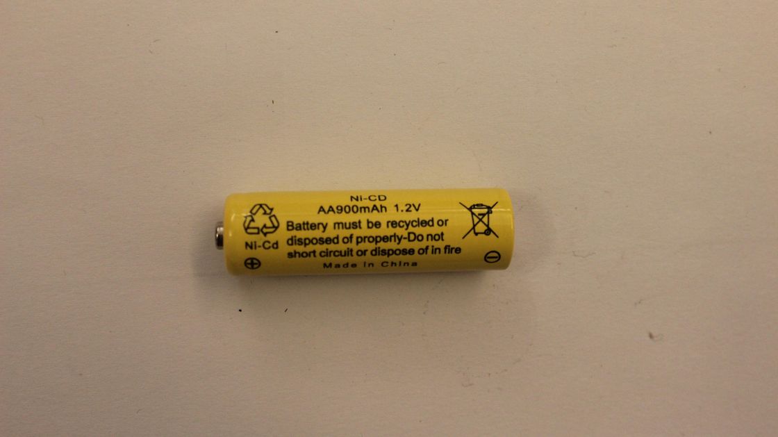 1.2V AA900mAh NiCD Rechargeable Flashlight Battery , Rechargeable Torch Battery