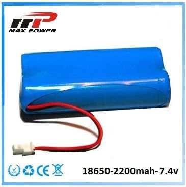 Medical Device 18650 2200mAh 7.4V Lithium Ion Rechargeable Batteries CE Rohs