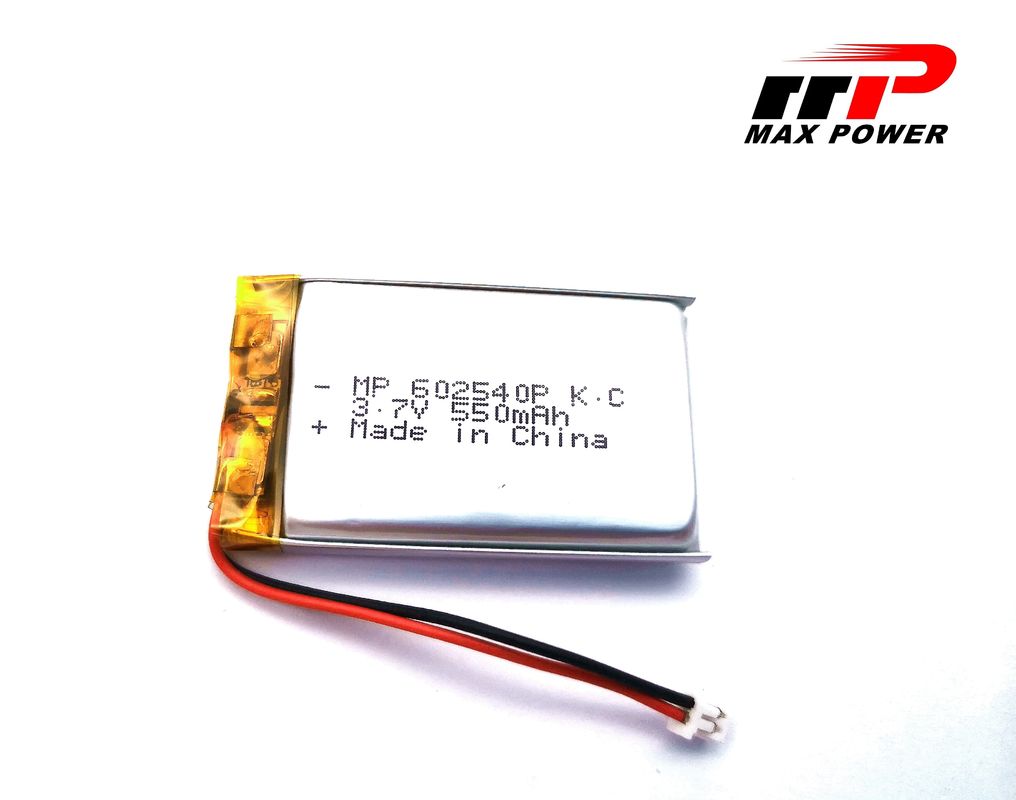 550mah 3.7V Lithium Polymer Battery 602540P With Aluminum - Plastic Coosite