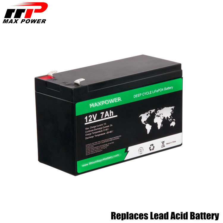 Rechargeable Lithium Lifepo4 Battery 12v 7ah 92.16wh 2P4S Cell long durable lead acid replacement