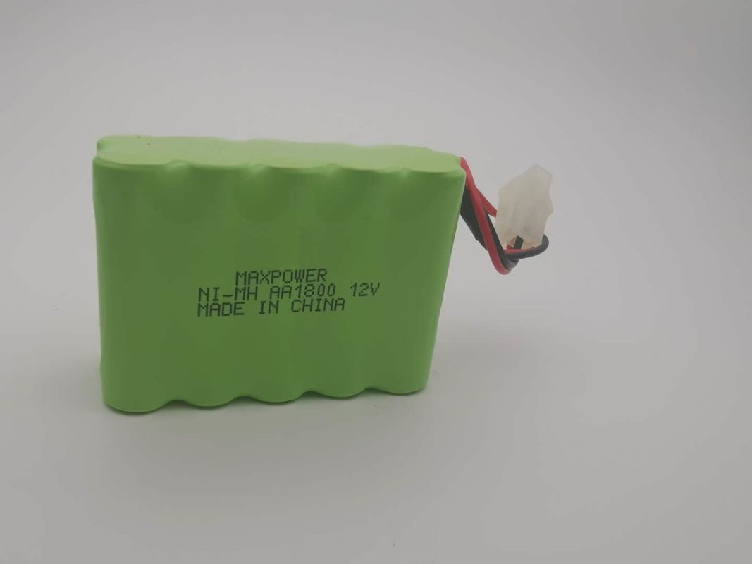 Low Te Rechargeable Nimh Battery Pack AA 1800 12V 500 Cycles With Trick Charge