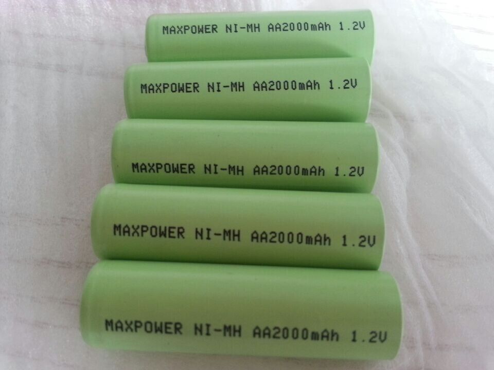 AA2000mAh NIMH Rechargeable Batteries 1000  Cycles IEC  CE UL 