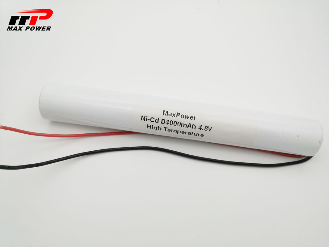 70 Degree 4.8V 4000mAh NiCd Rechargeable Batteries For Emergency Fixture