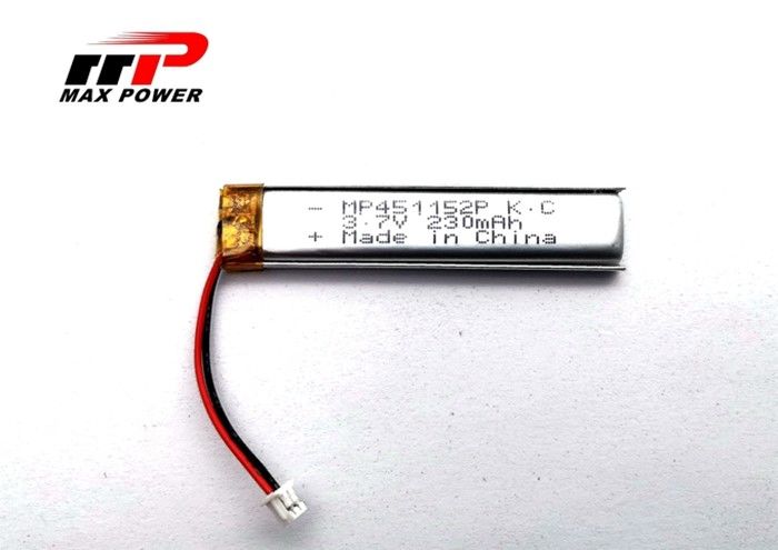 Bluetooth 451152 1C 230mAh 3.7V Lithium Polymer Battery