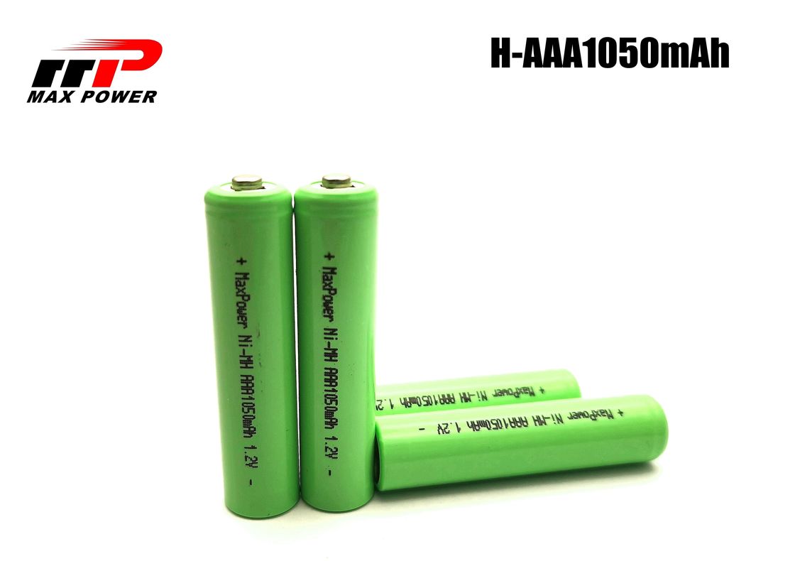 300 Cycles EN61951 1.2V 1050mAh NiMh AAA Batteries IEC