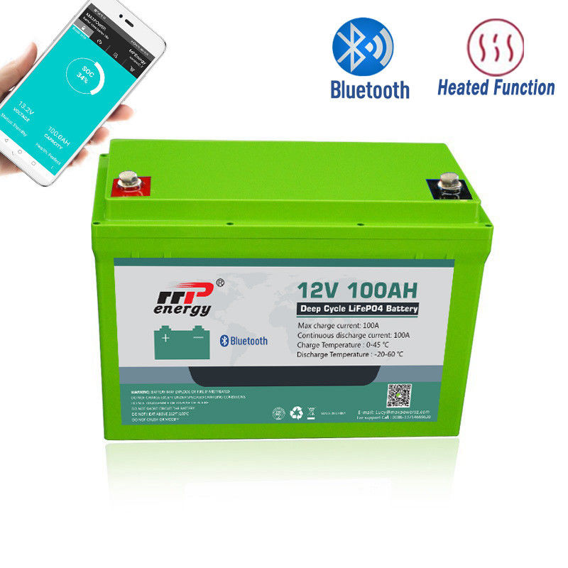 12V 100Ah Lifepo4 Lithium Iron Battery Pack Deep Cycle Times For Solar ...