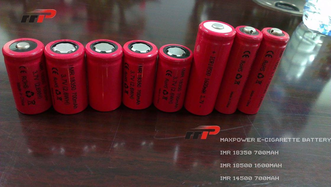 IMR 18350 700mAh Lithium Ion Rechargeable Batteries 3.7V 2.6WH E-Cigarette