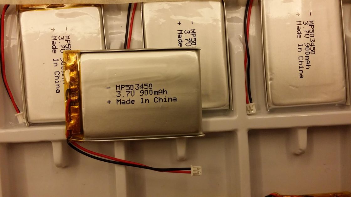 Li PO 503450 900mAh 3.7V Lithium Polymer Battery IEC62133 For Remote Controller