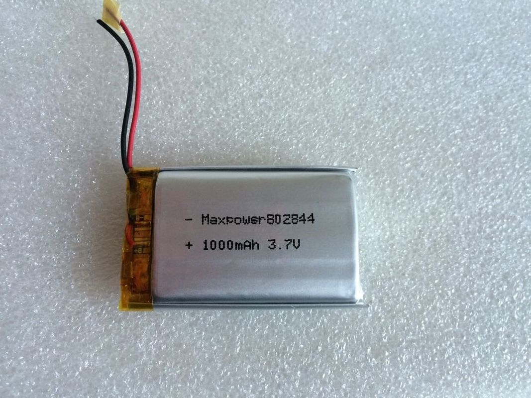 802844 1000mAh 3.7V Lithium Ion Polymer Batteries IEC62133 Medical Device