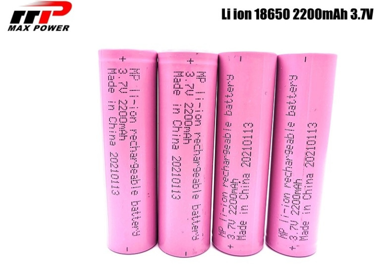 2200mAh 3.7V 18650 Lithium Ion Rechargeable Batteries With BIS IEC2133