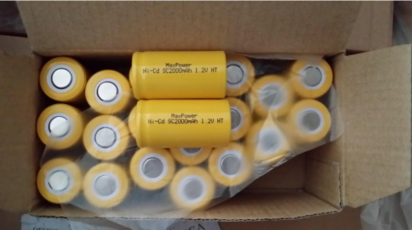 SC Size 1.2V NICD Rechargeable Batteries 2000mAh For LED Lighting