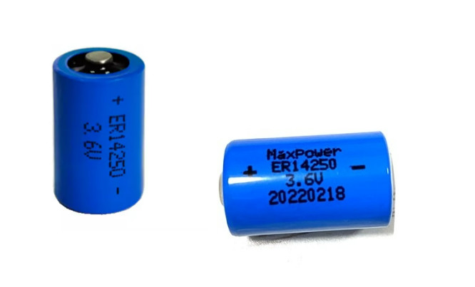 Pile EVE ER14250 3.6V - Format 1/2 AA, 1200mAh Avec Connecteur (neuve)