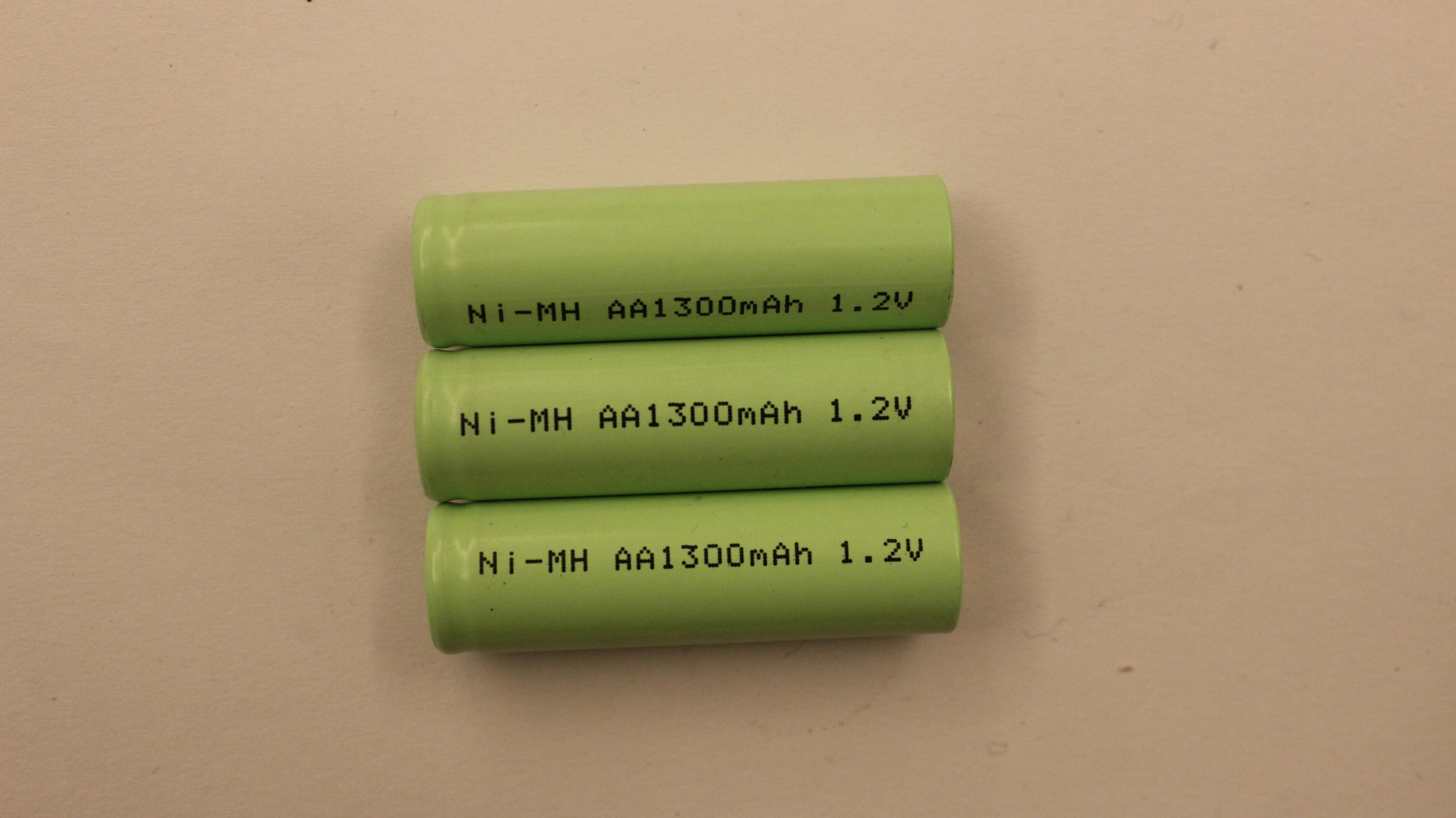 AA1300mAh NIMH Rechargeable Batteries 1.2V For Industrial Use ROHS UL