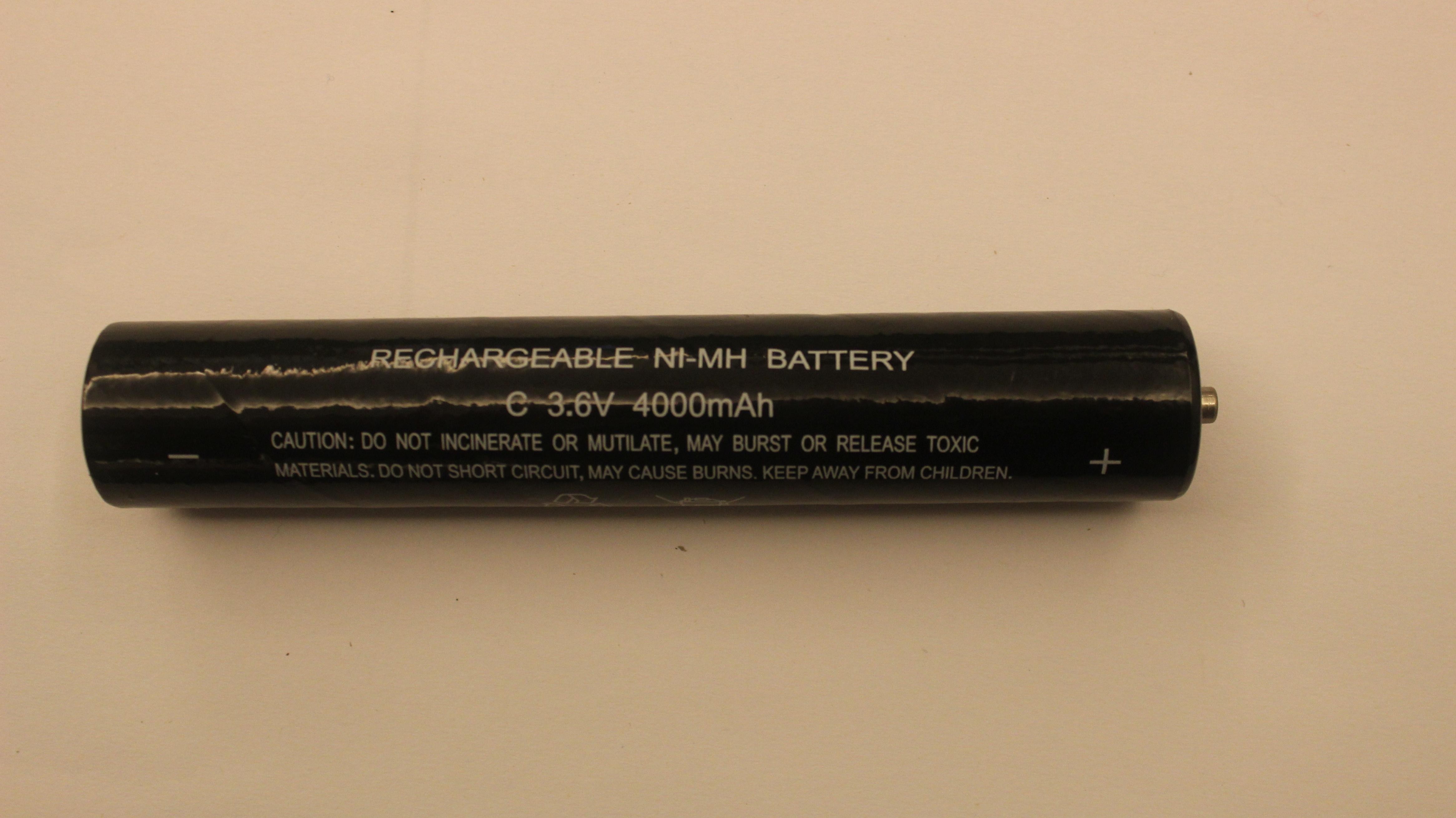 NiMH 3.6V C4000mAh Rechargeable Flashlight Battery For Caing Lantern