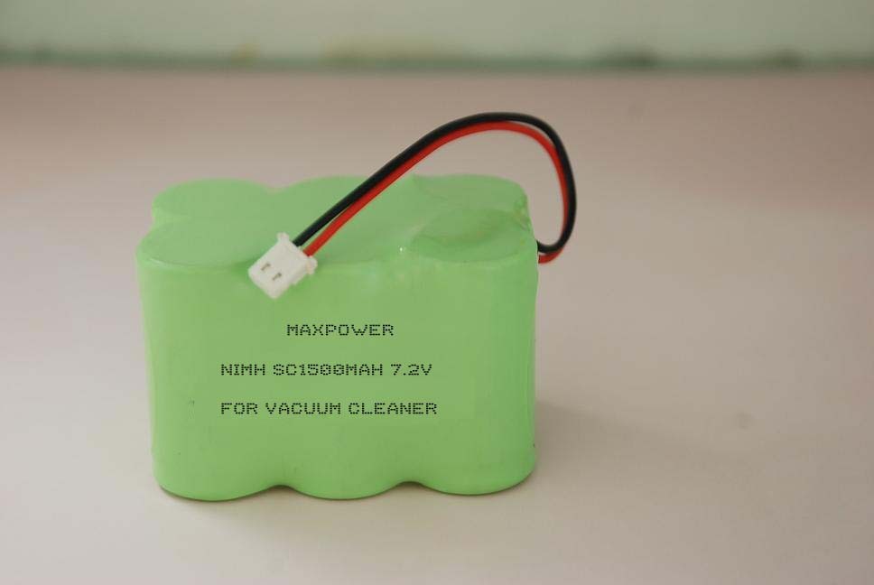 NICD Batteries / Nimh Battery Packs SC1500mAh 7.2V For Vacuum Cleaner
