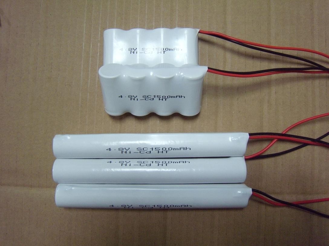 Emergency Lighting Nicd Battery Packs SC 1500mAh 4.8V High Temperature