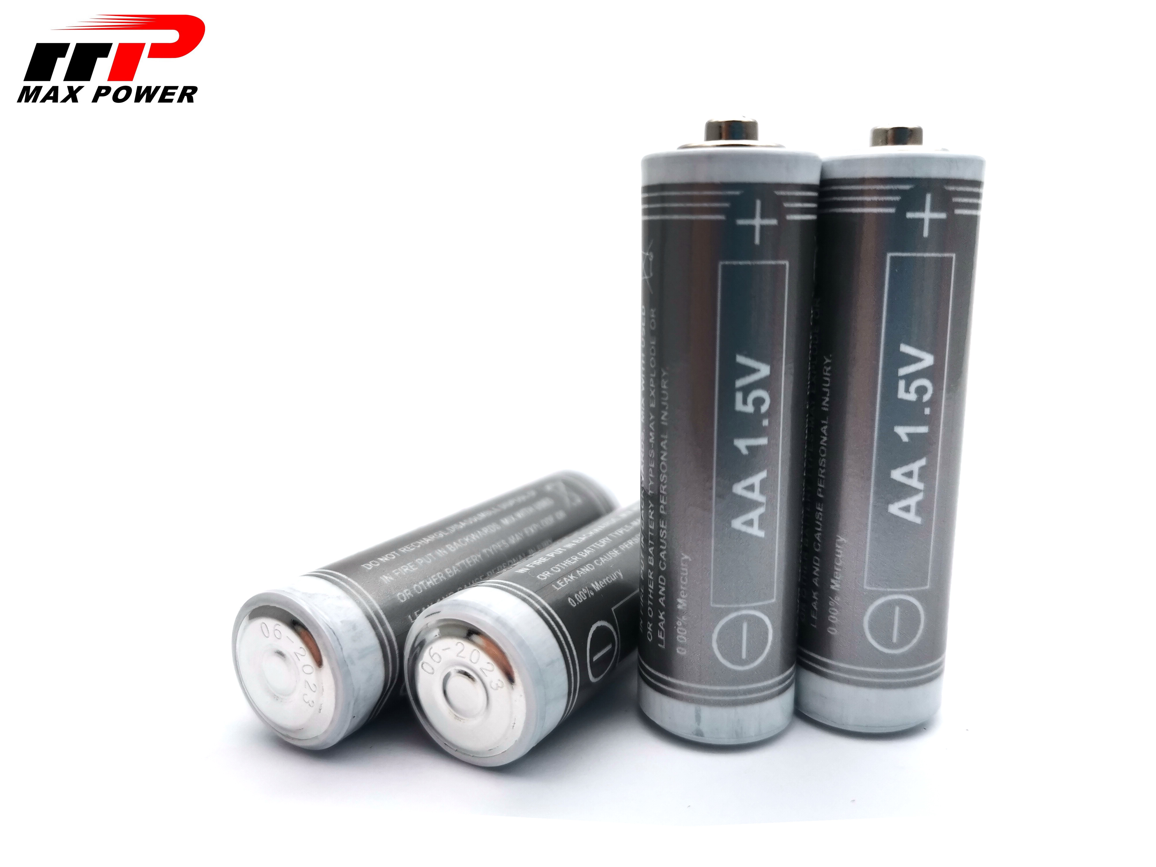 AA 1.5V R6P Primary ZnMn Cylindrical Lithium Batteries