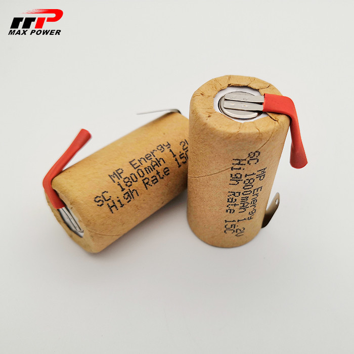 High Power Nicad Sub C NiCd Rechargeable Batteries 1.2V 1800mAh