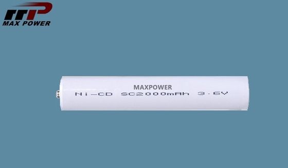 3.6V Rechargeable Flashlight Battery , SC2000mAh NiCd Battery