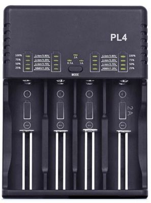 Lithium LCD Battery Charger Fast Spped LiFePO4 NIMH NICAD 4 Slots ABS Material