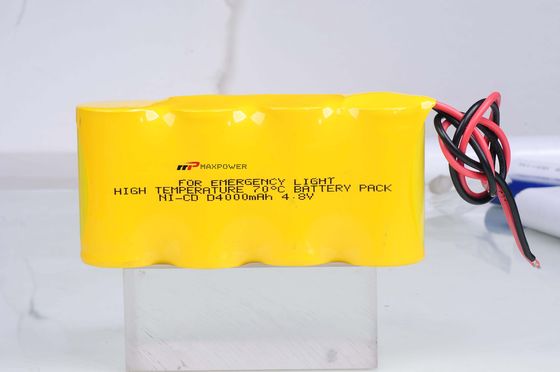 High Charge 4000mAh 4.8V NICD Rechargeable Batteries For Emergency Lighting