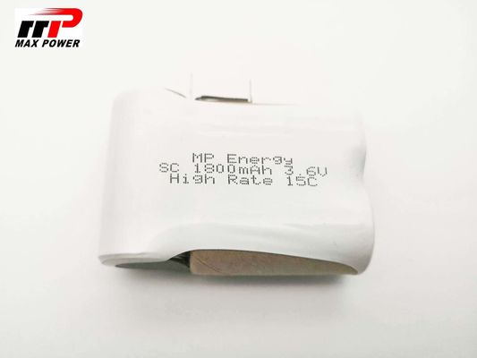 Power Tools Nicd Battery Cells 3.6V SC1800mAh High Discharge Rate 15C CB IEC MSDS